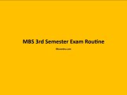 MBS 3rd Semester Exam Routine 2080 MBS 3rd Semester Exam Routine 2080