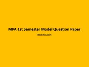 MPA 1st Semester Model Question Paper MPA 1st Semester Model Question Paper