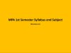 MPA 2nd Semester Syllabus and Subject MPA 1st Semester Syllabus and Subject