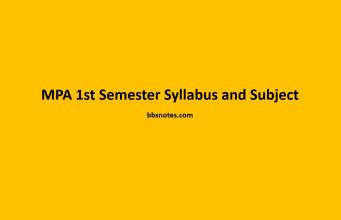 MPA 1st Semester Syllabus and Subject MPA 1st Semester Syllabus and Subject