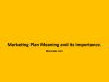 Marketing Plan Meaning and its Importance Marketing Plan Meaning and its Importance