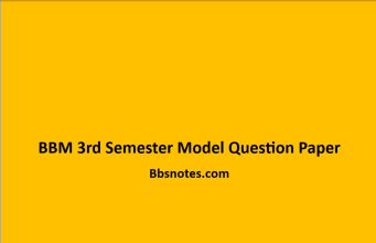 BBM 3rd Semester Model Question Paper BBM 3rd Semester Model Question Paper