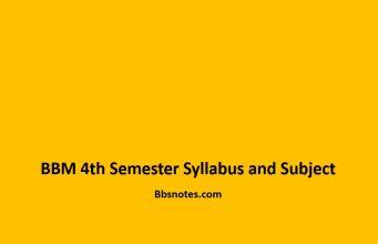 BBM 4th Semester Syllabus and Subject BBM 4th Semester Syllabus and Subject