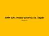 BHM 8th Semester Syllabus and Subject BHM 8th Semester Syllabus and Subject