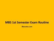 MBS 1st Semester Exam Routine MBS 1st Semester Exam Routine