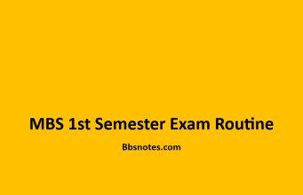 MBS 1st Semester Exam Routine MBS 1st Semester Exam Routine