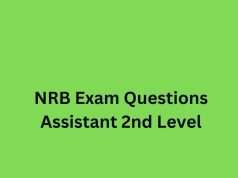 NRB Exam Questions Assistant 2nd Level NRB Exam Questions Assistant 2nd Level