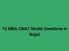 TU MBA CMAT Model Questions in Nepal TU MBA CMAT Model Questions in Nepal