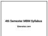 4th Semester MBM Syllabus and list of subjects 4th Semester MBM Syllabus and list of subjects