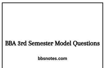 BBA 3rd Semester Model Questions PDF BBA 3rd Semester Model Questions PDF