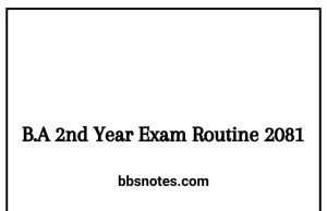 TU B.A 2nd Year Exam Routine 2081 TU B.A 2nd Year Exam Routine 2081