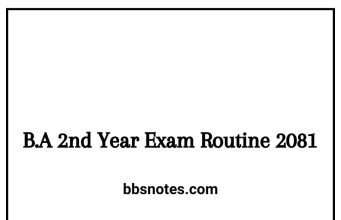 TU B.A 2nd Year Exam Routine 2081 TU B.A 2nd Year Exam Routine 2081