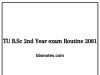 TU B.Sc 2nd Year exam Routine 2081 TU B.Sc 2nd Year exam Routine 2081