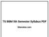 TU BBM 5th Semester Syllabus PDF TU BBM 5th Semester Syllabus PDF
