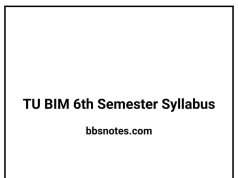 TU BIM 4th Semester Model Questions PDF BBA 4th Semester Syllabus and Subjects