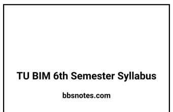 TU BIM 4th Semester Model Questions PDF BBA 4th Semester Syllabus and Subjects