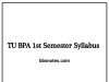 TU BPA 1st Semester Syllabus and Subjects PDF TU BPA 1st Semester Syllabus and Subjects PDF