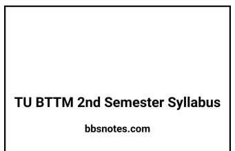 TU BTTM 2nd Semester Syllabus PDF TU BTTM 2nd Semester Syllabus PDF