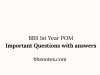 BBS 1st Year Principle of Management (POM) Important Questions BBS 1st Year Principle of Management (POM) Important Questions with answers