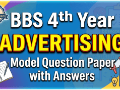 BBS 4th Year Advertising Model Questions Paper with Answers BBS 4th Year Advertising Model Questions Paper with Answers