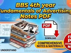BBS 4th year Fundamentals of Advertising Notes PDF BBS 4th Year Fundamentals of Advertising 2081 Questions Paper with Answers