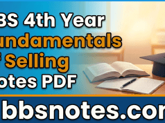 BBS 4th Year Fundamentals of Selling Notes PDF BBS 4th Year Fundamentals of Selling Notes PDF