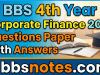 BBS 4th year Corporate Finance 2081 Questions Paper BBS 4th year Corporate Finance 2081 Questions Paper With Answers