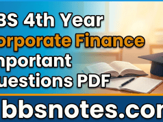 BBS 4th year Corporate Finance Important Questions PDF