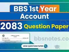 BBS 1st Year Account 2083 Question Paper BBS 1st Year Account 2083 Question Paper