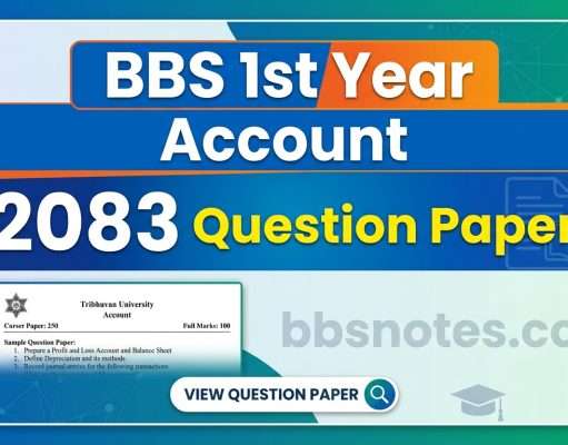 BBS 1st Year Account 2083 Question Paper BBS 1st Year Account 2083 Question Paper