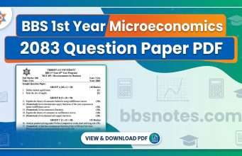 BBS 1st Year Microeconomics 2083 Question Paper PDF BBS 1st Year Microeconomics 2083 Question Paper PDF