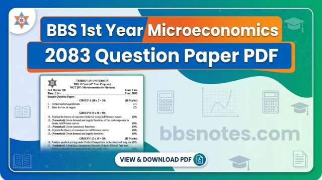 BBS 1st Year Microeconomics 2083 Question Paper PDF