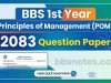 BBS 1st Year Principles of Management (POM) 2083 Question Paper BBS 1st Year Principles of Management (POM) 2083 Question Paper