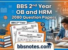 BBS 2nd Year OB and HRM 2080 Question Papers BBS 2nd Year OB and HRM 2080 Question Papers