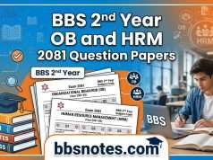 BBS 2nd Year OB and HRM 2081 Question Papers BBS 2nd Year OB and HRM 2081 Question Papers