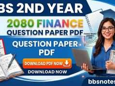 BBS 2nd Year Finance Question Paper 2080 PDF BBS 2nd Year Finance Question Paper 2080 PDF