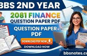 BBS 2nd Year Finance Question Paper 2081 PDF BBS 2nd Year Finance Question Paper 2081 PDF