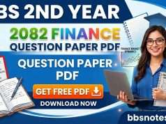 BBS 2nd Year Finance Question Paper 2082 PDF BBS 2nd Year Finance Question Paper 2082 PDF