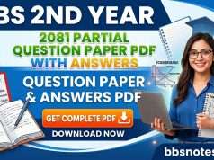 BBS 2nd year 2081 partial question paper PDF with answers BBS 2nd year 2081 partial question paper PDF with answers