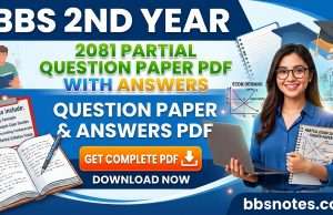 BBS 2nd year 2081 partial question paper PDF with answers BBS 2nd year 2081 partial question paper PDF with answers